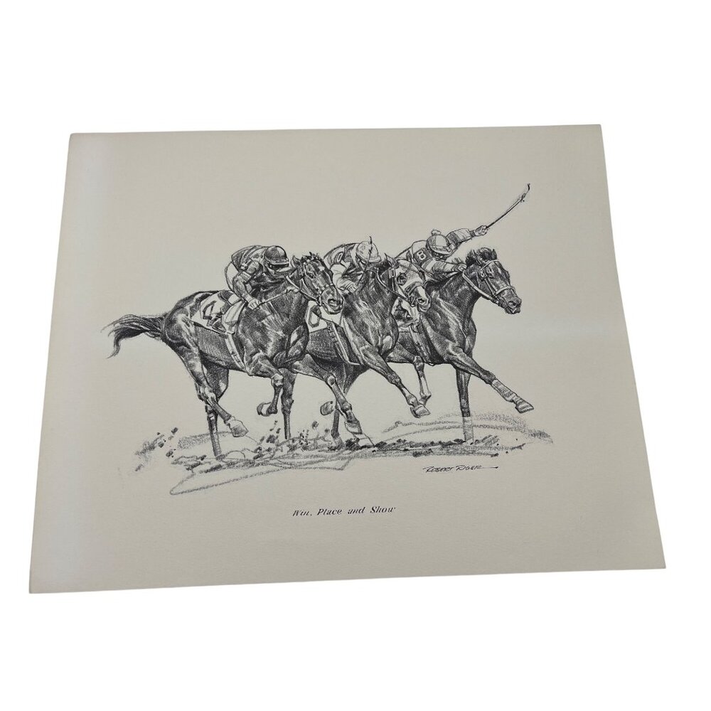 1960s Robert Riger Great Moments In Sport Prints Pair Baseball Horses - Picture 4 of 5